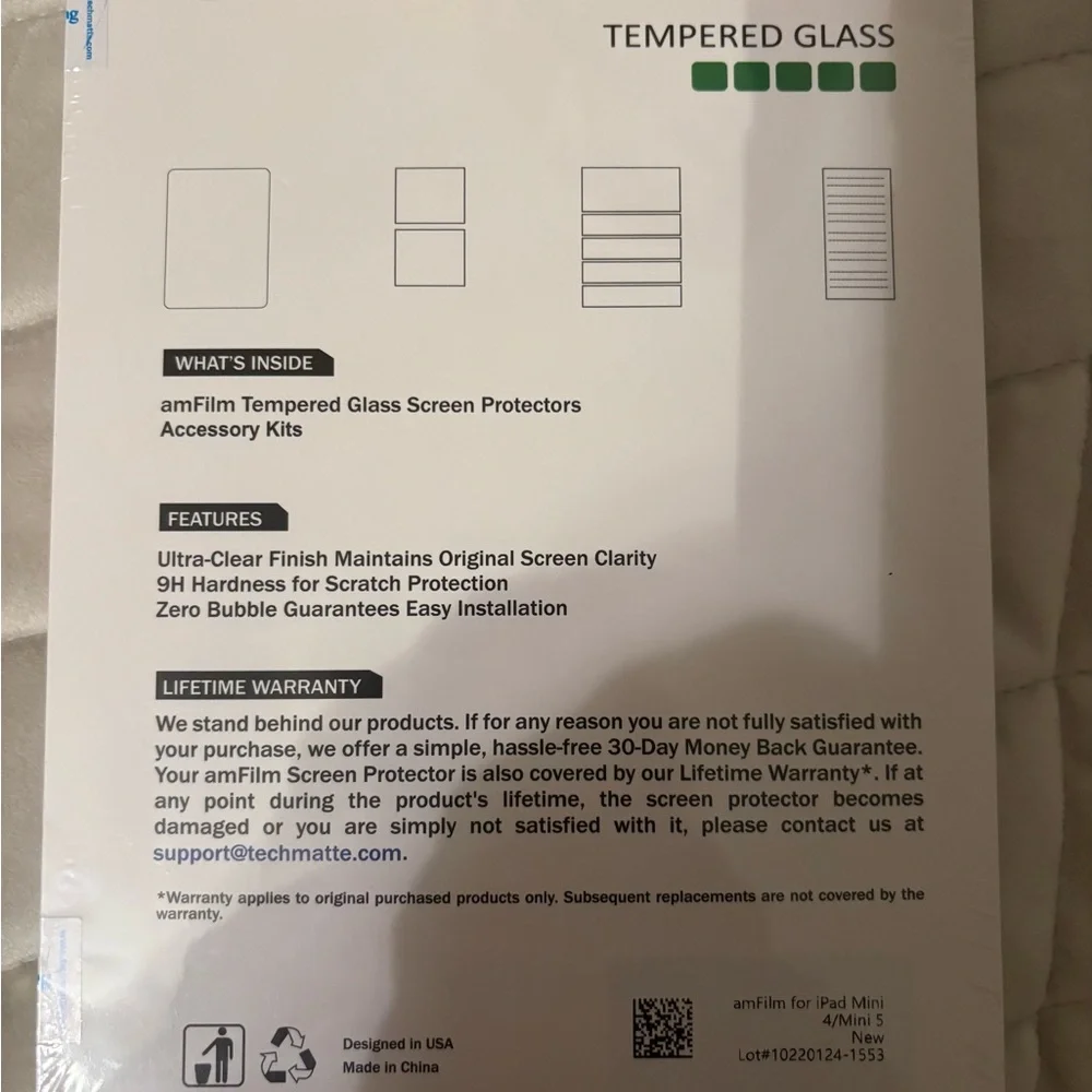 Tempered Glass Screen Protector ipad4 mini